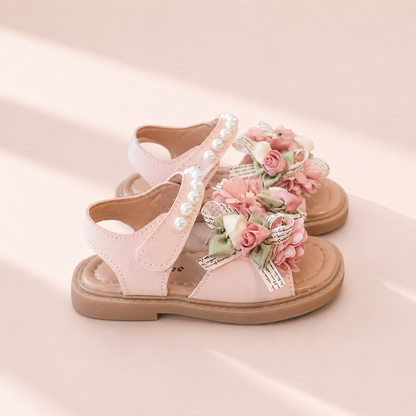 Rosebud Pearl Flower Sandals