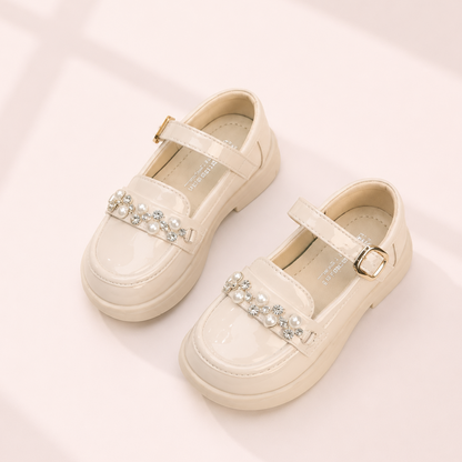 Pearl & Crystal Patent Loafers