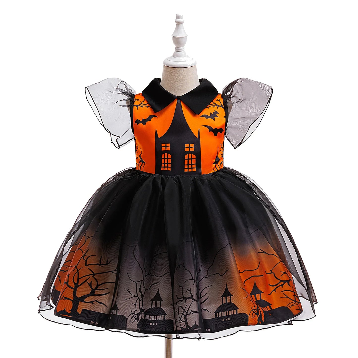Ghost Castle Halloween Tutu Dress