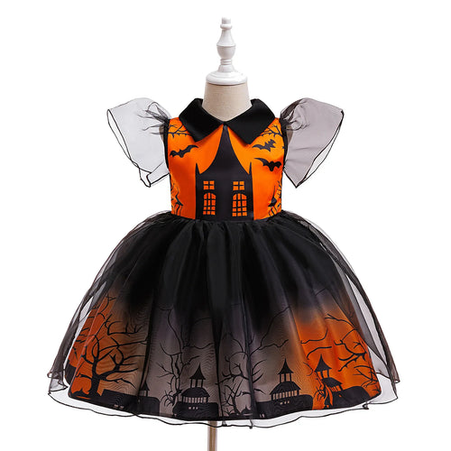 Ghost Castle Halloween Tutu Dress