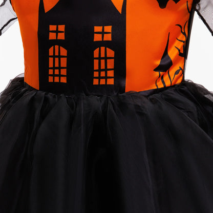 Ghost Castle Halloween Tutu Dress