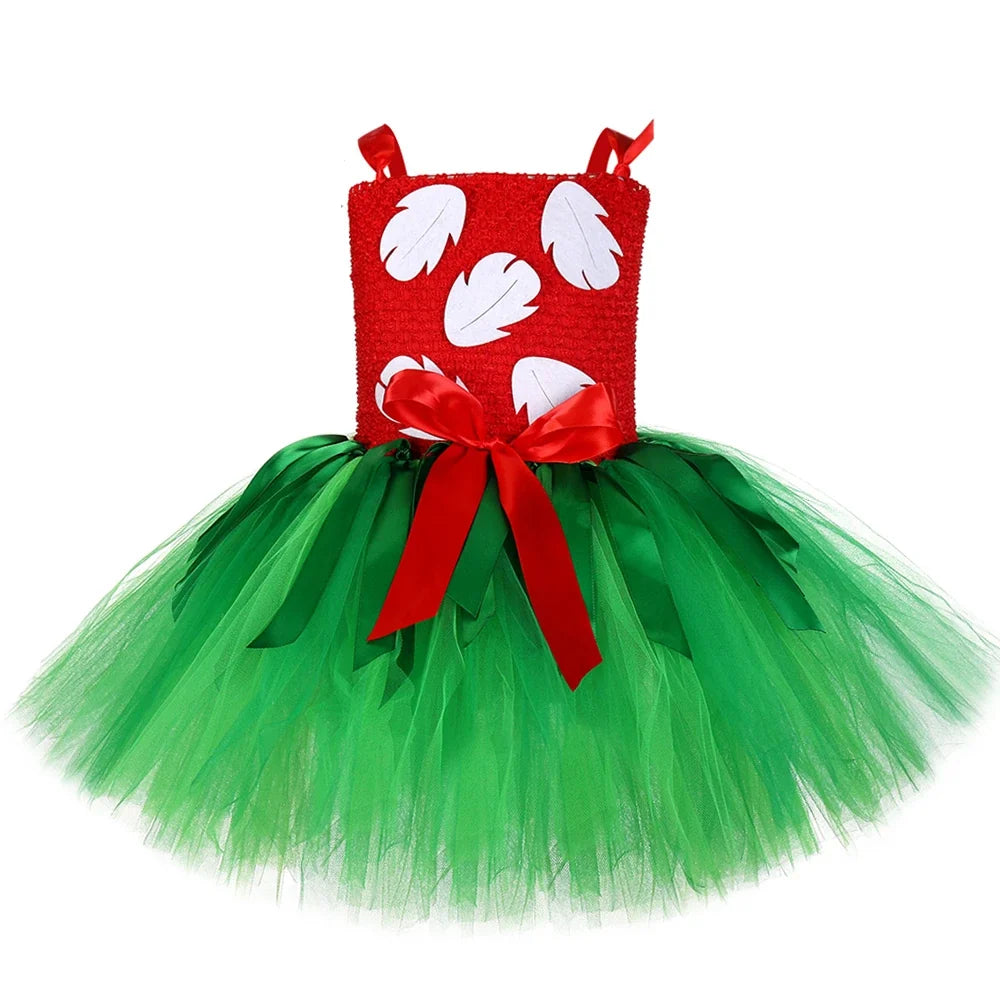 Hawaiian Island Girl Costume with Flower Tiara