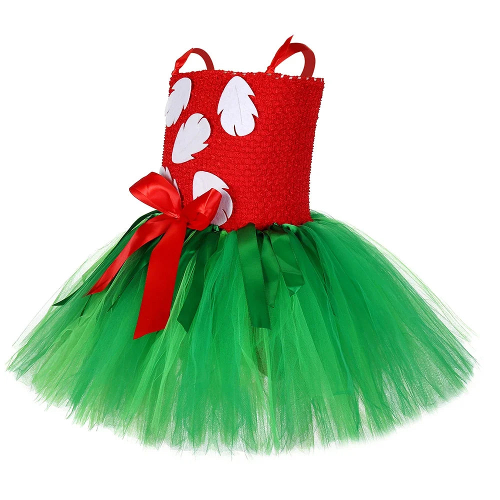 Hawaiian Island Girl Costume with Flower Tiara