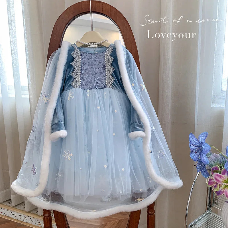 Ice Princess Dress with Cape