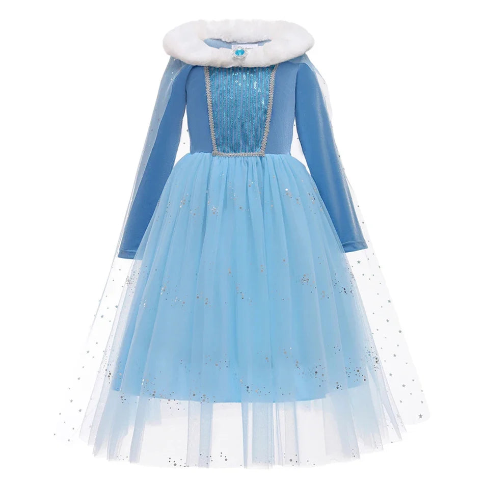 Ice Queen Plush Collar Costume for Girls