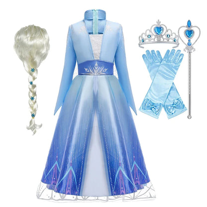 Ice Queen Snow Sparkle Princess Dress