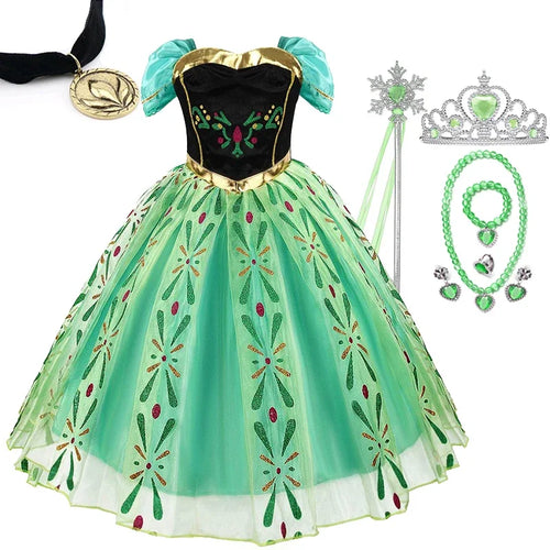 Princess Green Dress & Accessory Set