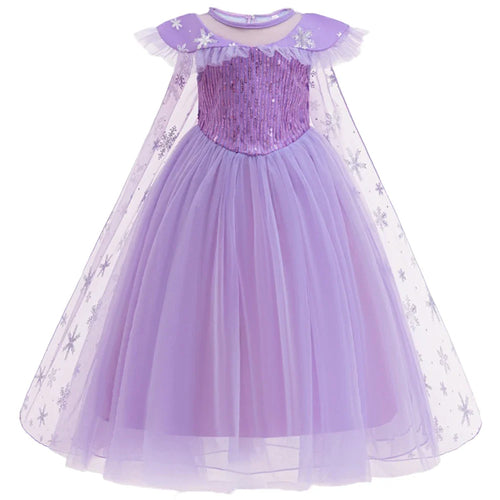 Purple Snow Queen Princess Dress