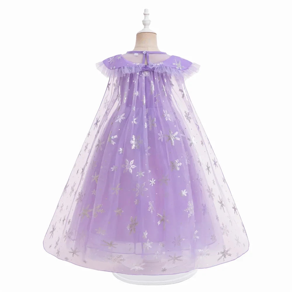 Purple Snow Queen Princess Dress