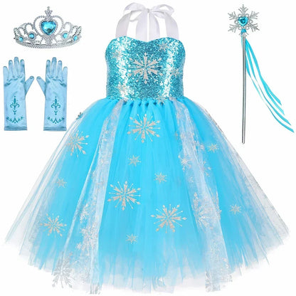 Snow Queen Sequin Princess Dress