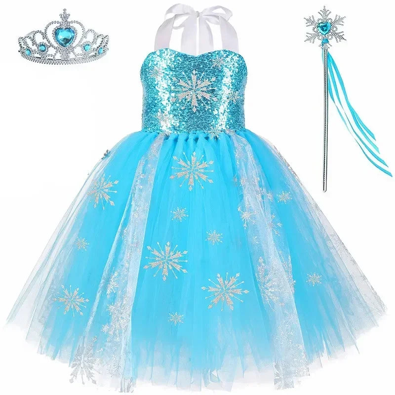 Snow Queen Sequin Princess Dress