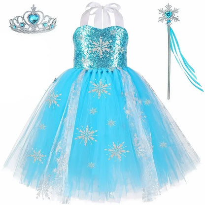 Snow Queen Sequin Princess Dress
