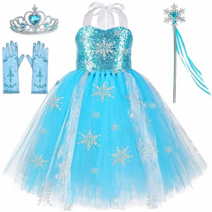 Snow Queen Sequin Princess Dress