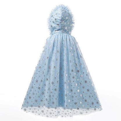 Snowflake Sparkle Hooded Cape for Girls