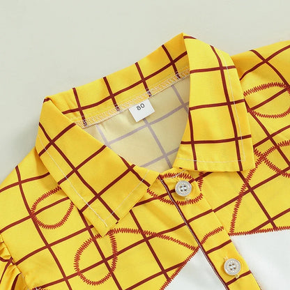 Sweet Cow Plaid Skirt Set