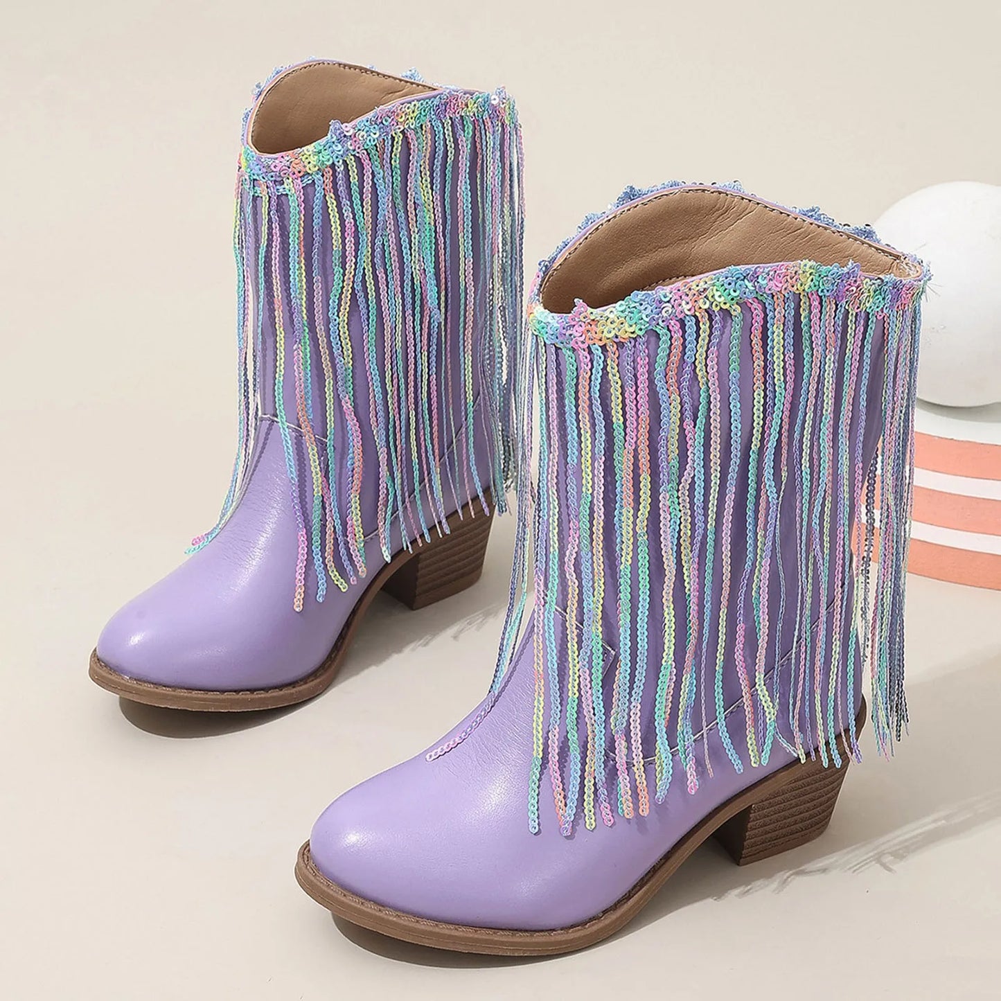 Tassel Charm Cowgirl Boots