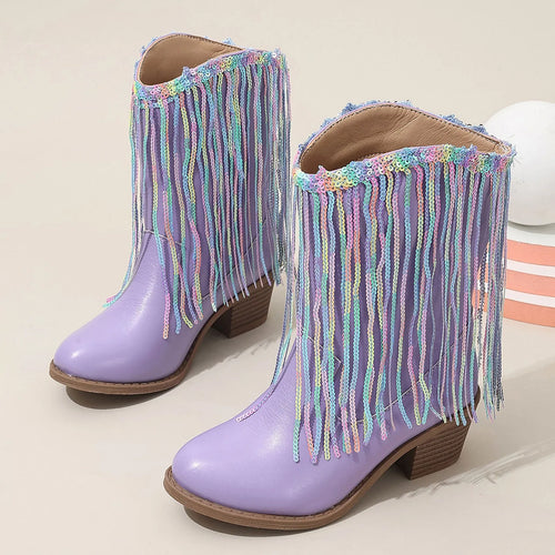 Tassel Charm Cowgirl Boots
