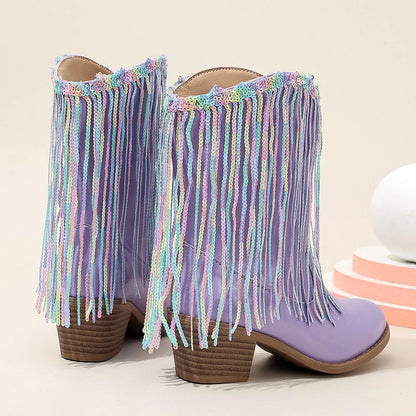 Tassel Charm Cowgirl Boots