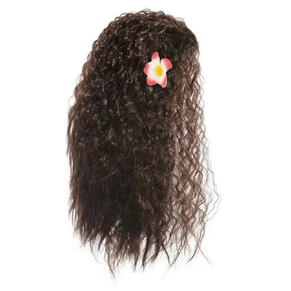 Tropical Island Princess Accessories Set – Wig, Jewelry & Royal Props